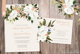 Aurora Elegant Floral Wedding Invitation Set - Oil painted floral